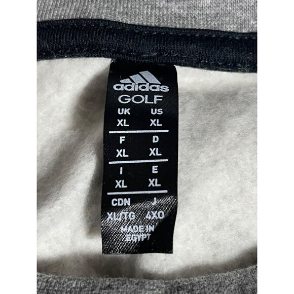 Adidas Golf Logo Crewneck Sweatshirt Mens XL Gray Cotton Blend Casual Pullover - Picture 5 of 6